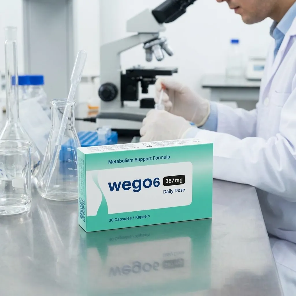Wetenschapper controleert de wego6-formule in het laboratorium — kwaliteitscontrole